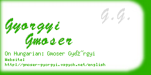 gyorgyi gmoser business card